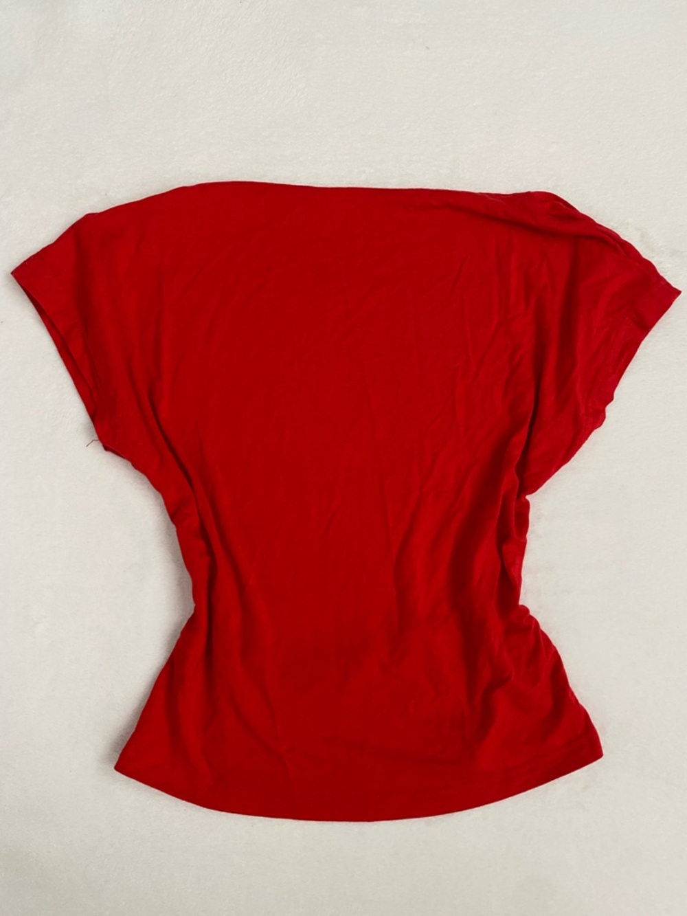 Y2K Style Red Short Sleeve Tee - Classic Crew Neck